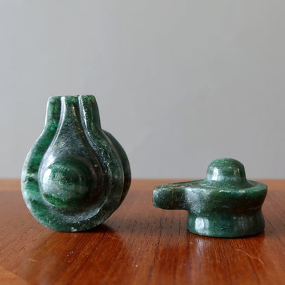 Green Aventurine Shivling Abundance Dark Crystal