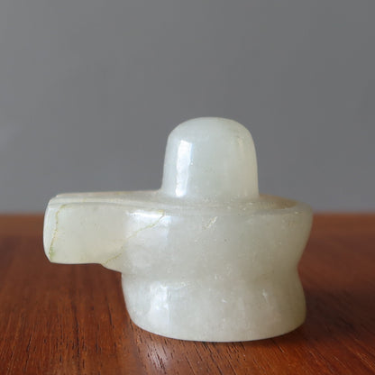 Green Aventurine Shivling Prosperity Pooja Light