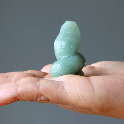 Green Aventurine Snake Coils of Cash Prosperity Serpent