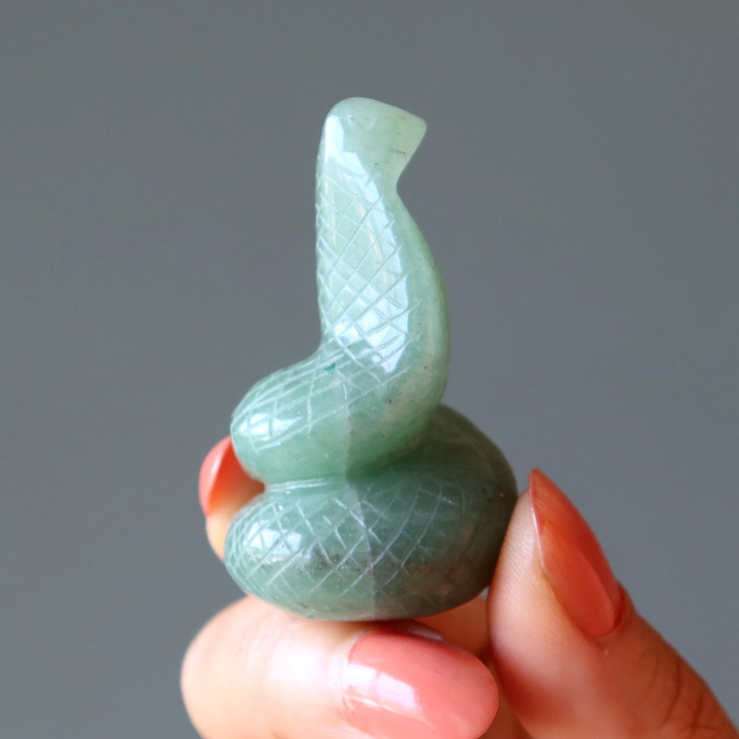 Green Aventurine Snake Coils of Cash Prosperity Serpent