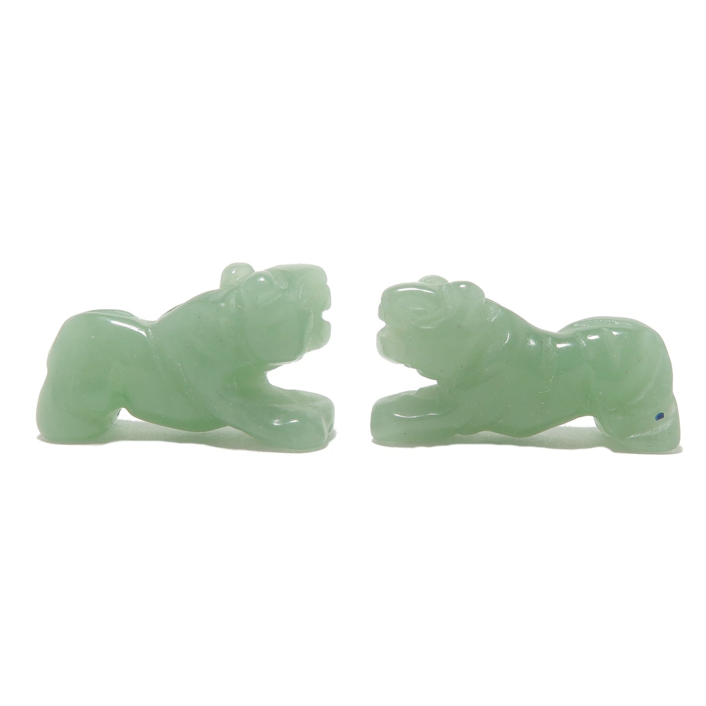 Green Aventurine Tiger 1" Miniature Animal Abundance