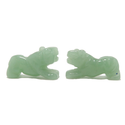 Green Aventurine Tiger 1" Miniature Animal Abundance