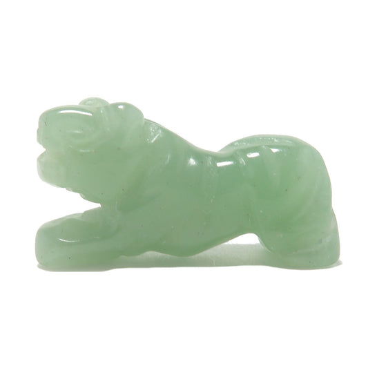Green Aventurine Tiger 1" Miniature Animal Abundance