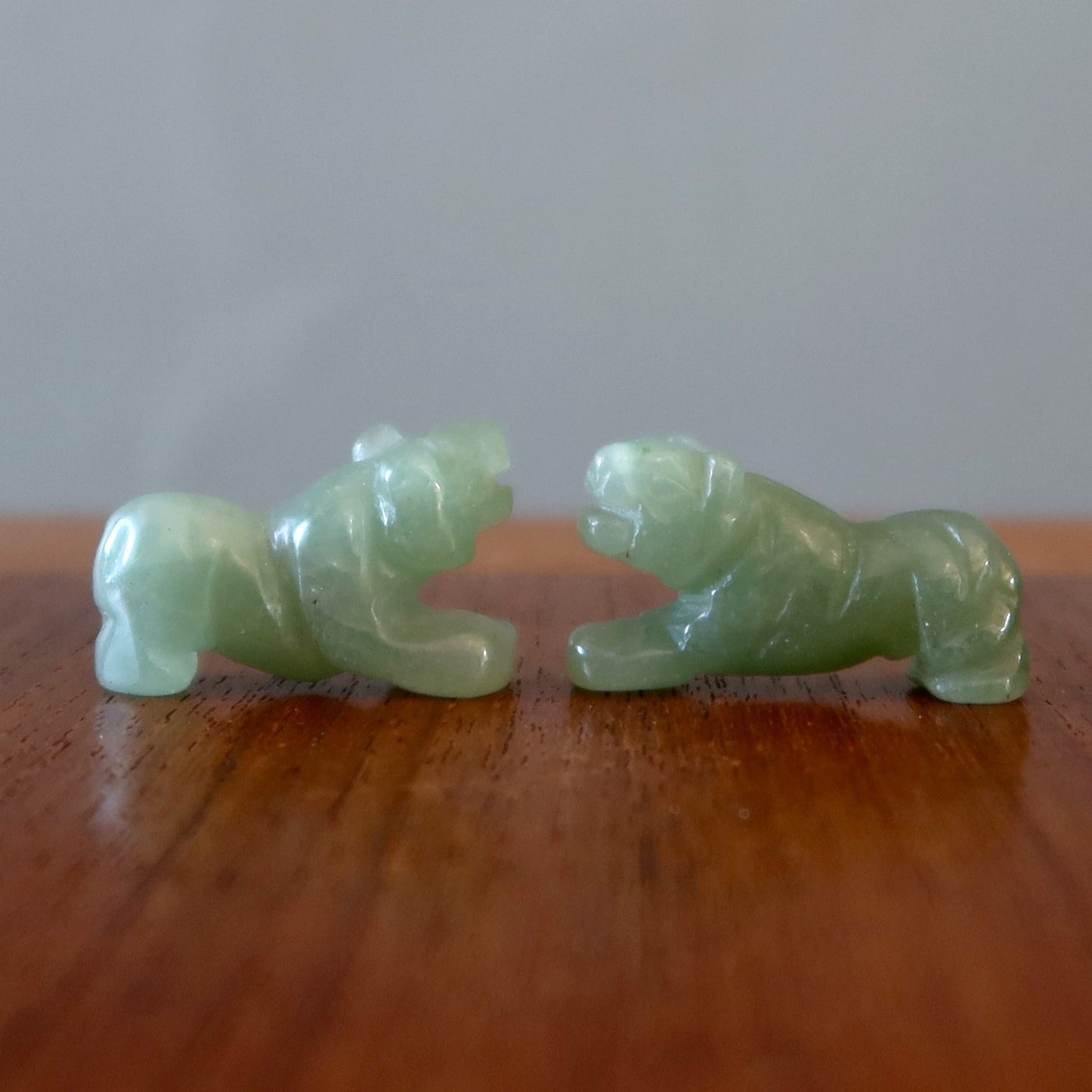 Green Aventurine Tiger 1" Miniature Animal Abundance