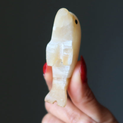 Yellow Calcite Dolphin Wounded Warrior