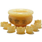 Yellow Calcite Money Bowl Ingot Set Wealth Feng Shui
