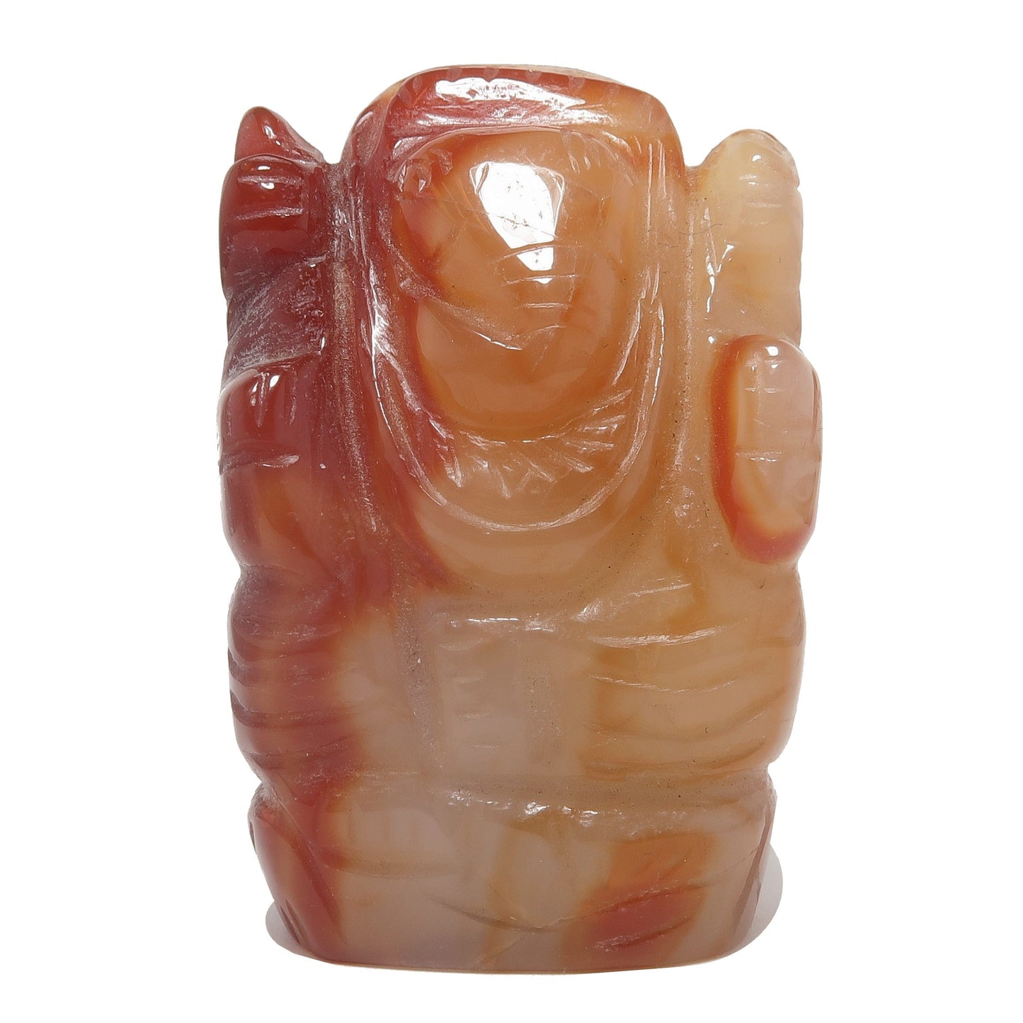 Carnelian Ganesh Orange Hindu Elephant God