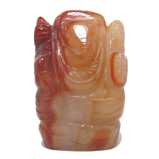 Carnelian Ganesh Orange Hindu Elephant God