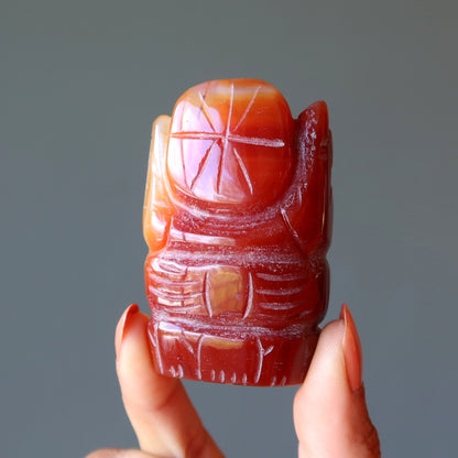 Carnelian Ganesh Orange Hindu Elephant God