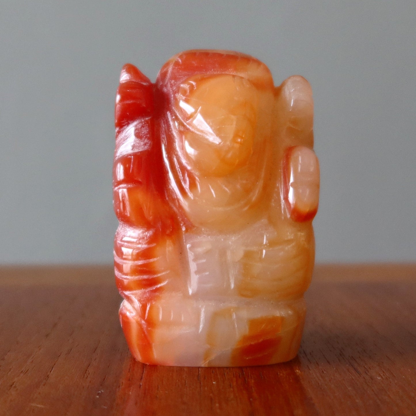 Carnelian Ganesh Orange Hindu Elephant God
