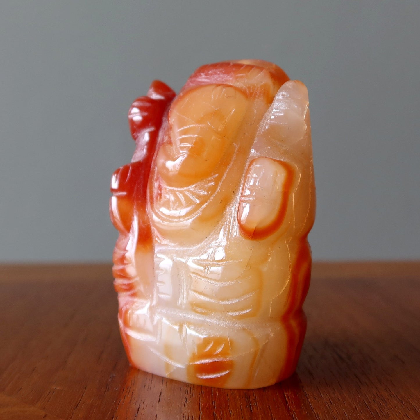 Carnelian Ganesh Orange Hindu Elephant God
