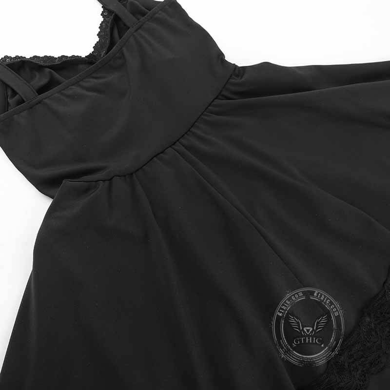 Cross Fancy Polyester Mini Dress