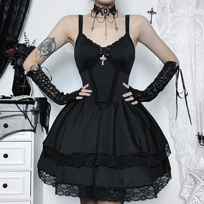 Cross Fancy Polyester Mini Dress