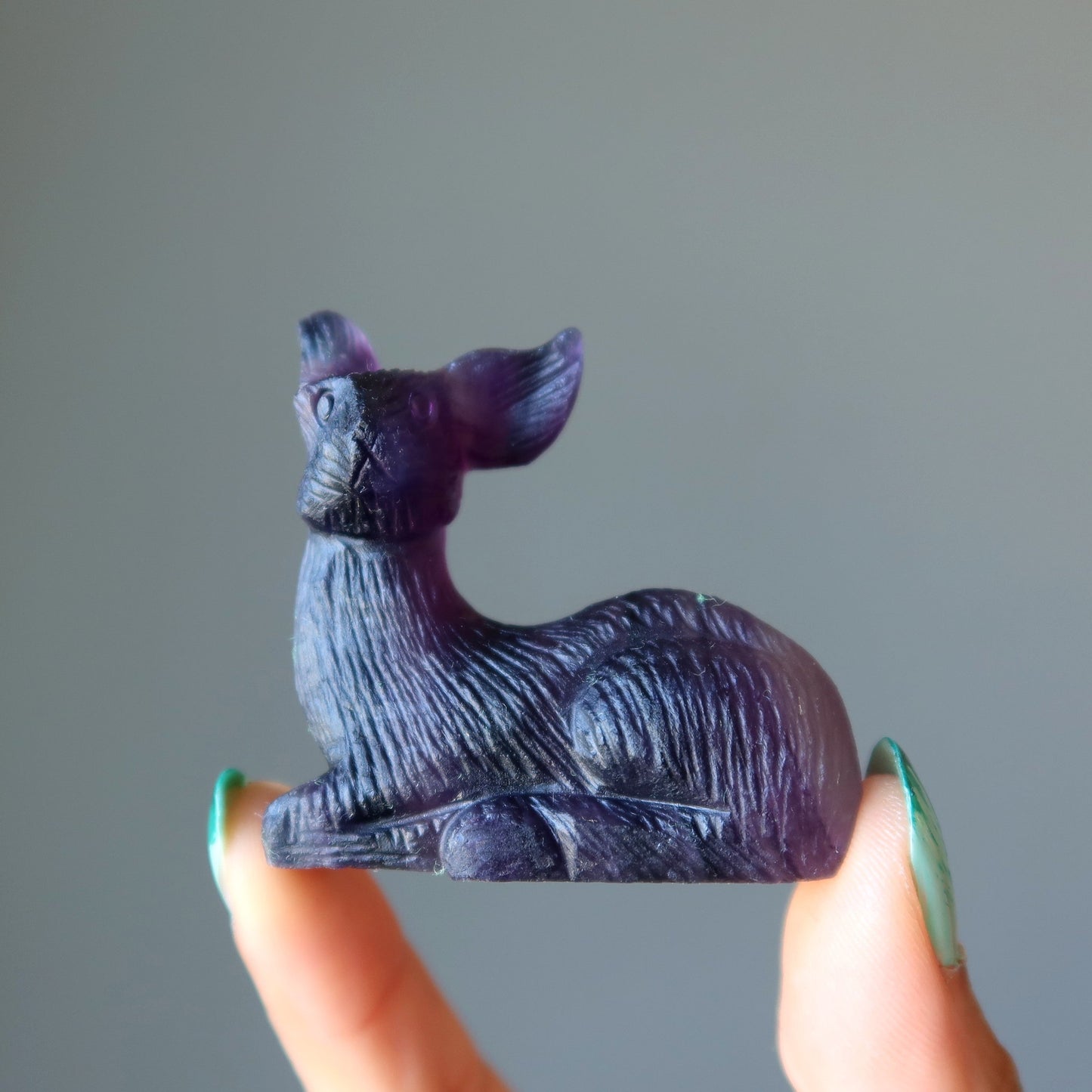 Fluorite Deer Magical Meadow Animal Figurine
