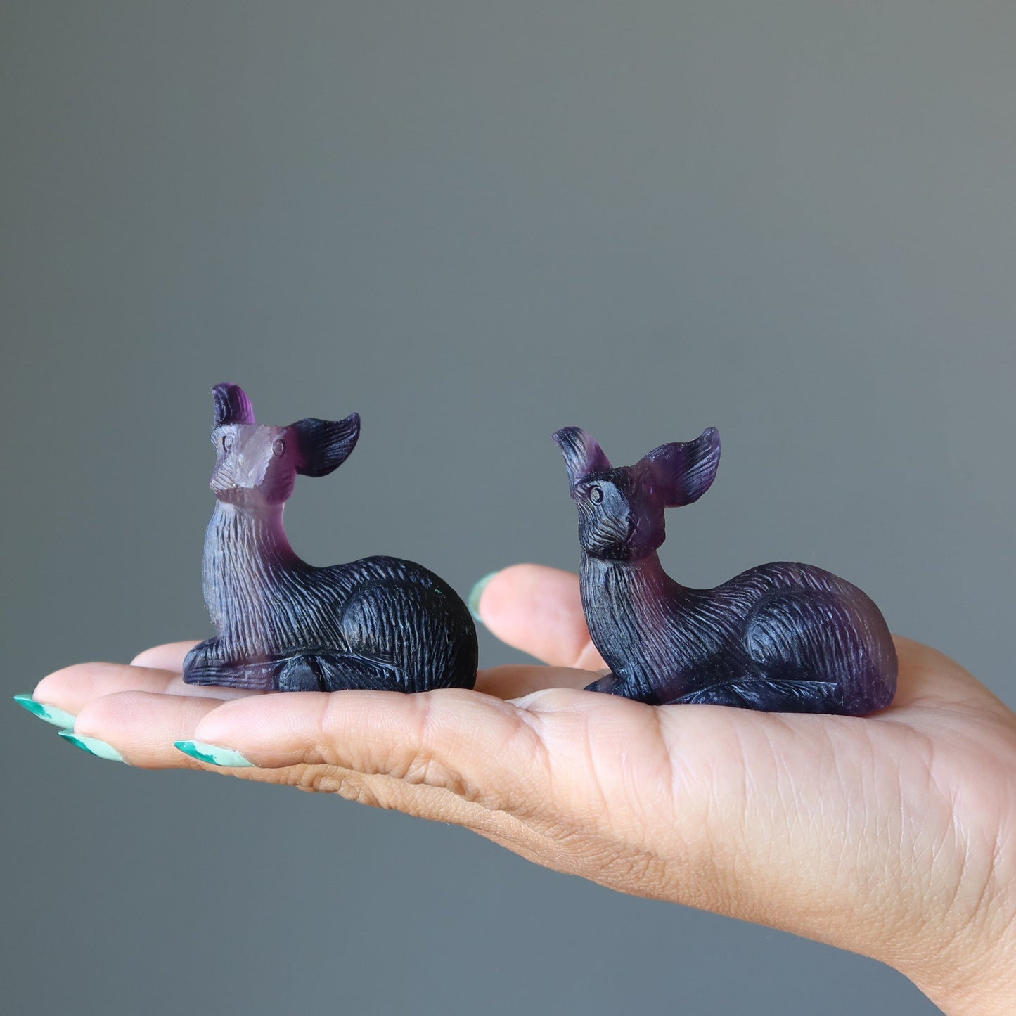 Fluorite Deer Magical Meadow Animal Figurine