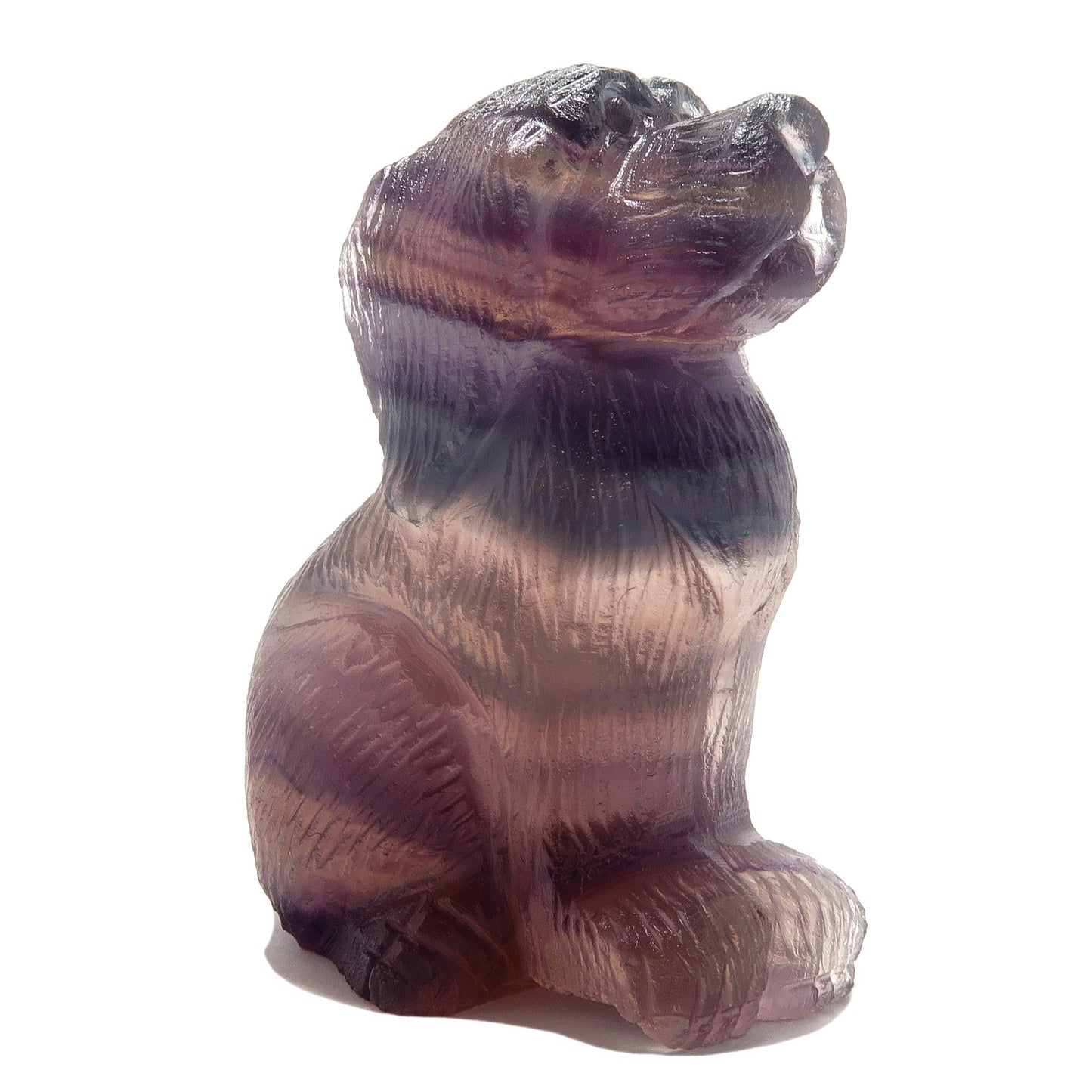 Fluorite Dog Lovely Loyal Puppy Crystal Statue