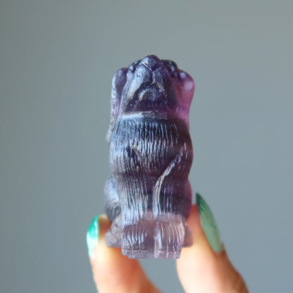 Fluorite Dog Lovely Loyal Puppy Crystal Statue