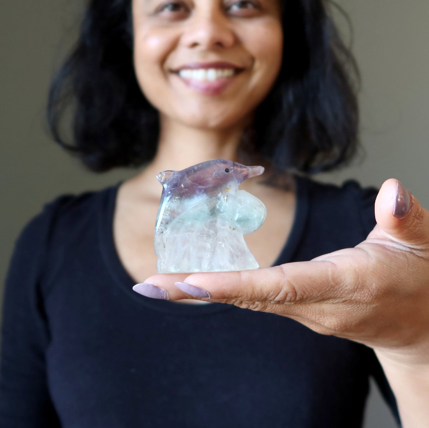 Fluorite Dolphin Make Waves Ocean Explorer Stone