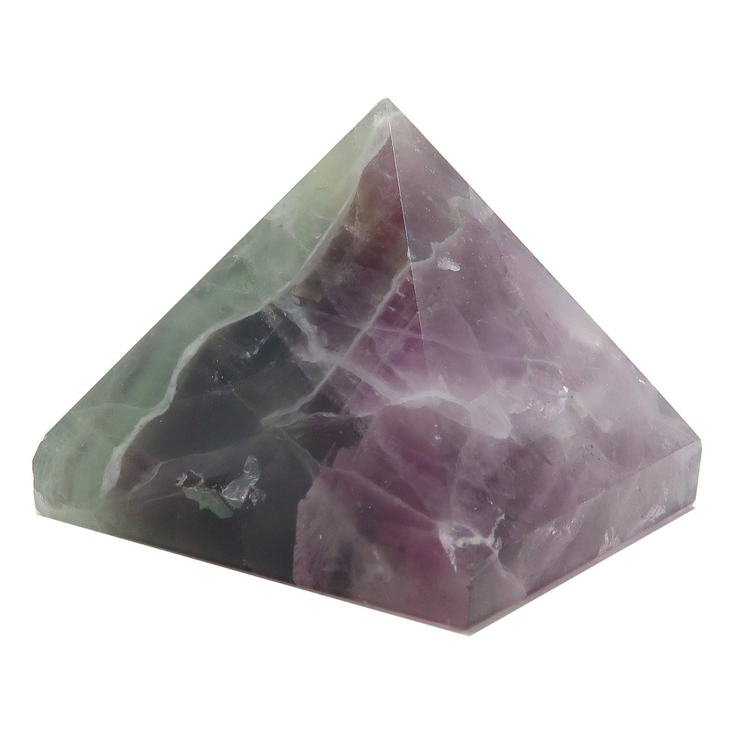 Fluorite Pyramid Purple Green Genius Stone