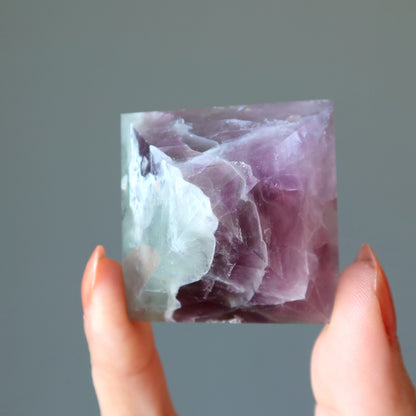 Fluorite Pyramid Purple Green Genius Stone