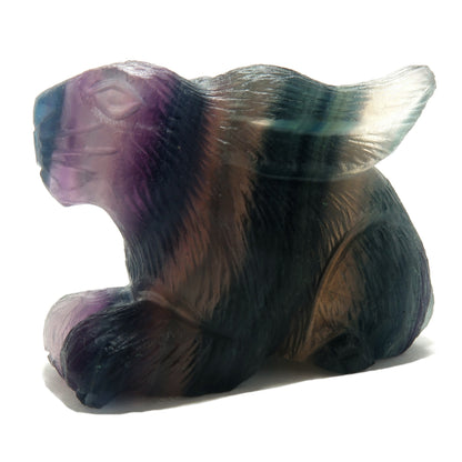 Fluorite Rabbit Hop to Healing Crystal Purple Bunny