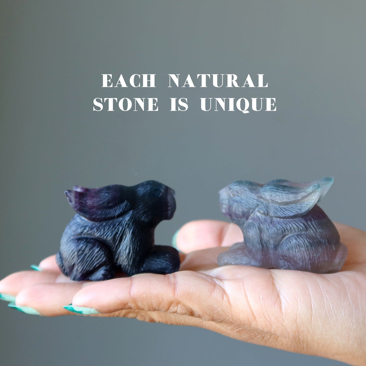 Fluorite Rabbit Hop to Healing Crystal Purple Bunny