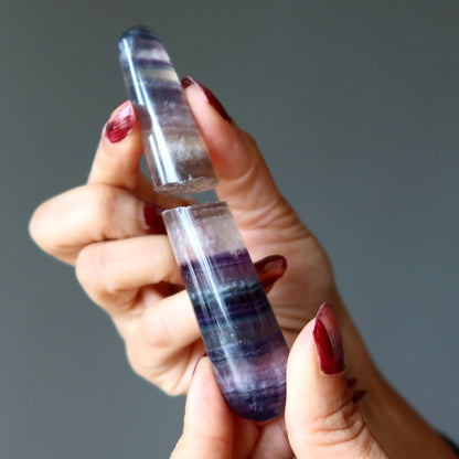 Fluorite Wand Set Rod Wounded Warriors