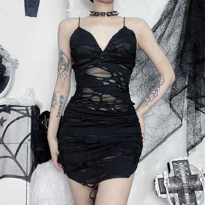 Grunge Mini Mesh Gothic Dress