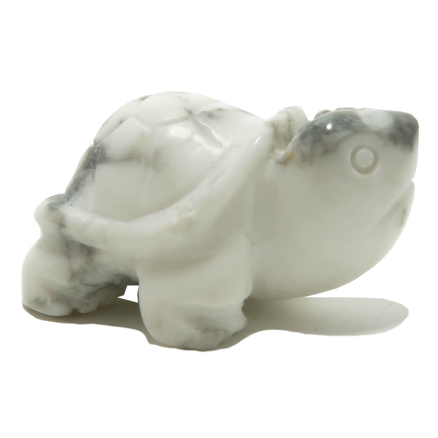 Howlite Turtle Spiritual White Animal Figurine