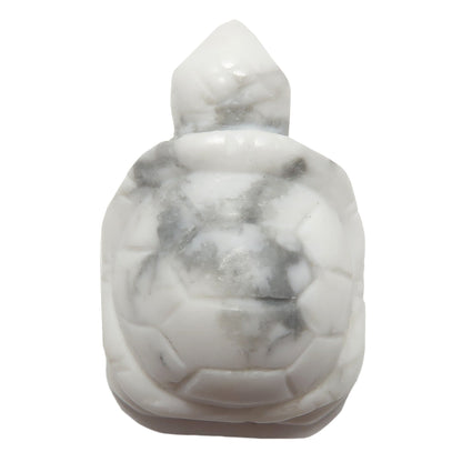 Howlite Turtle Spiritual White Animal Figurine