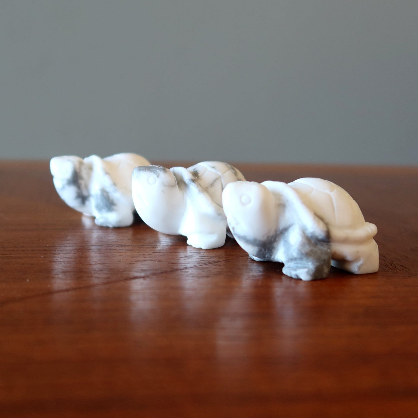 Howlite Turtle Spiritual White Animal Figurine