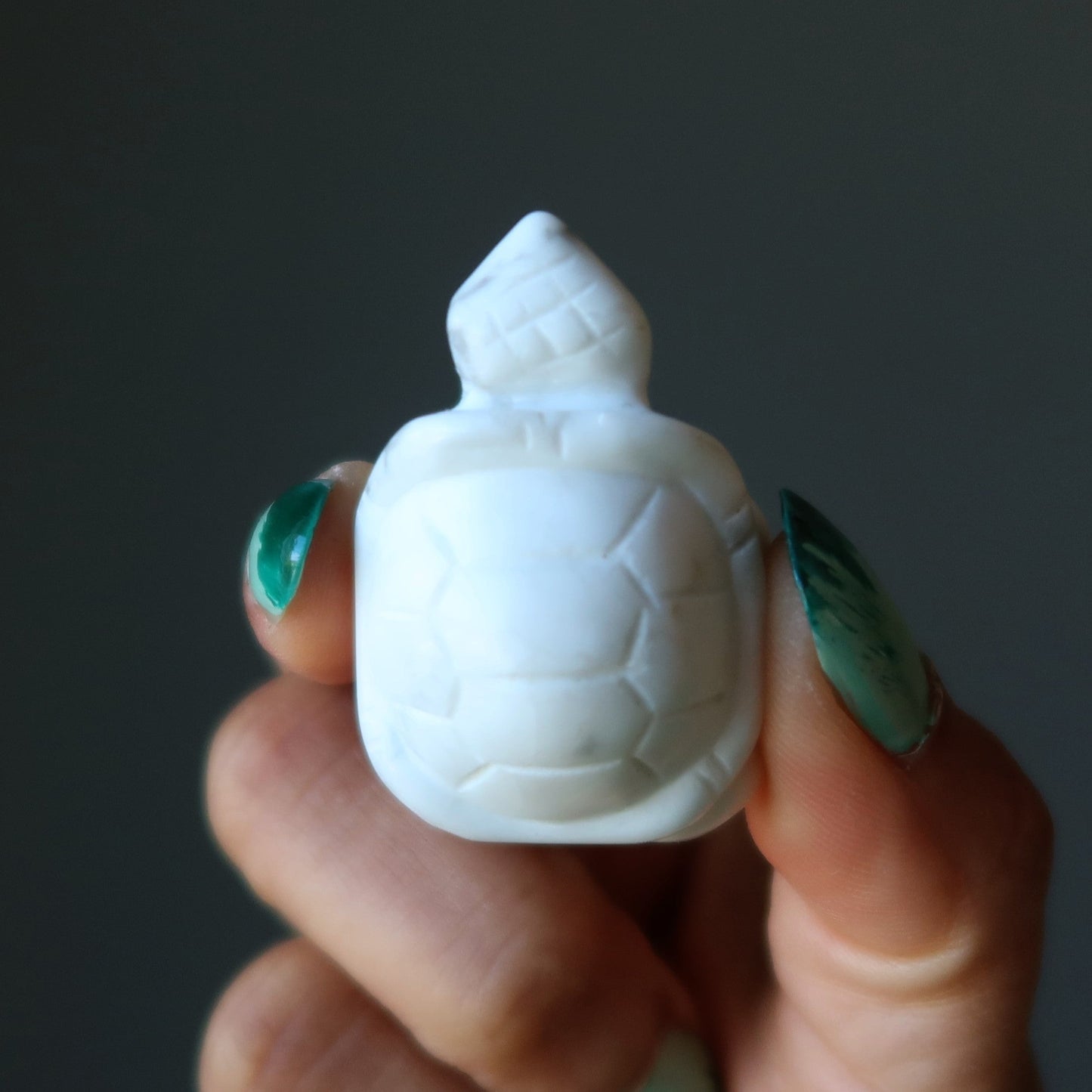 Howlite Turtle Spiritual White Animal Figurine