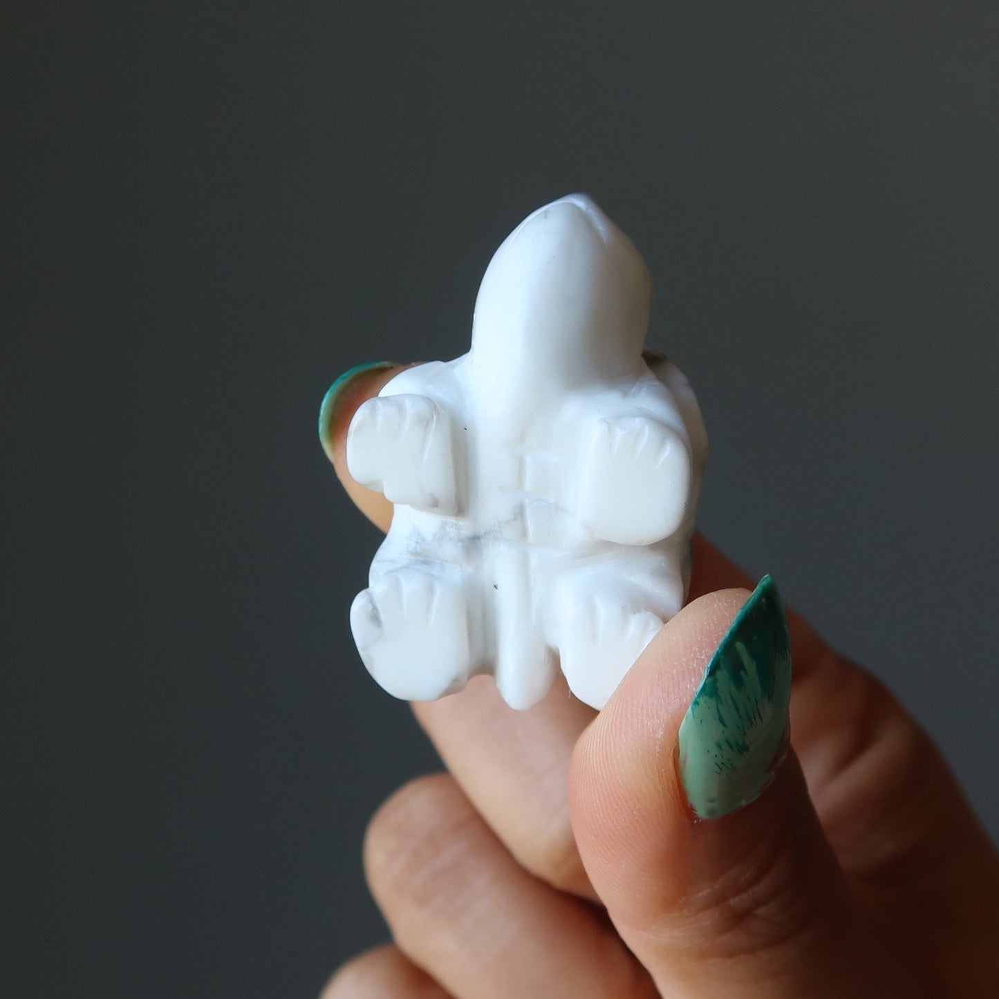 Howlite Turtle Spiritual White Animal Figurine
