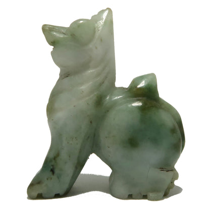 Jade Fu Dog Green Jadeite Mythical Dragon