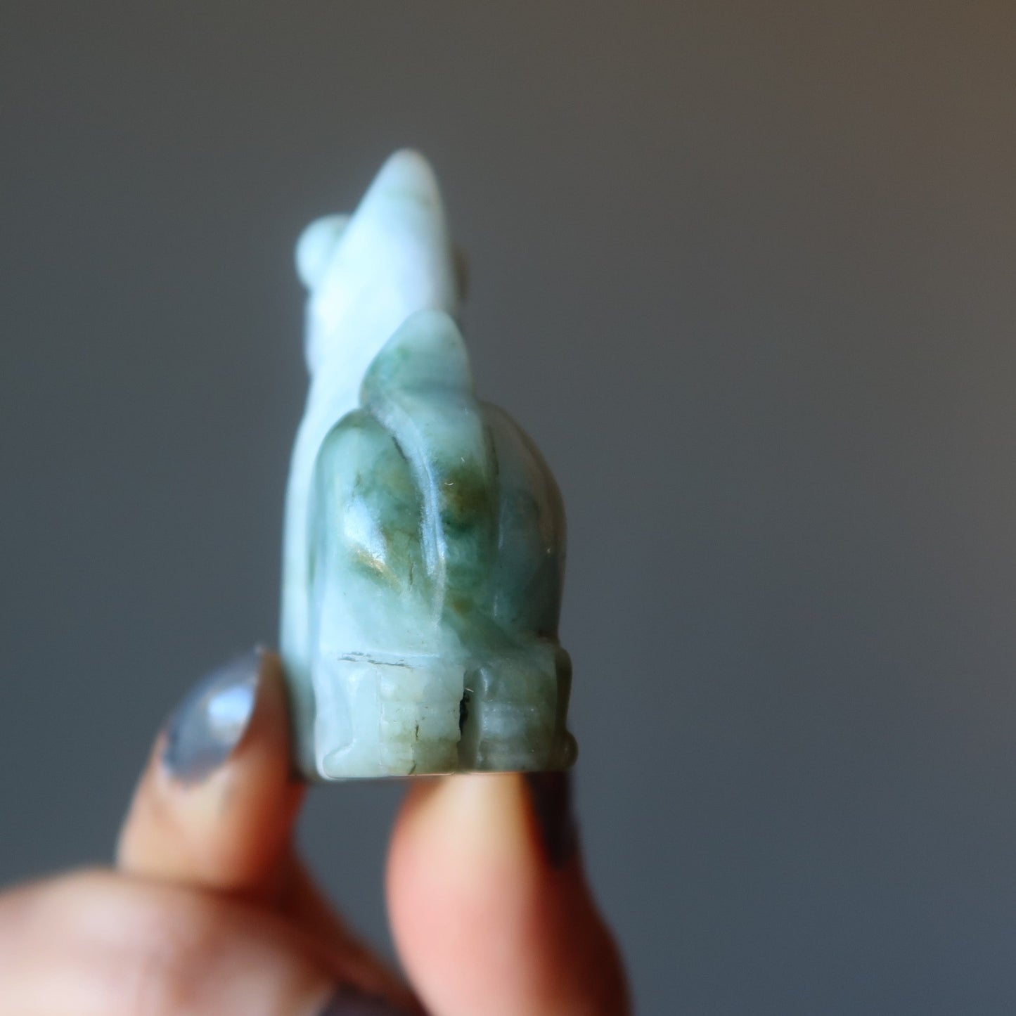 Jade Fu Dog Green Jadeite Mythical Dragon