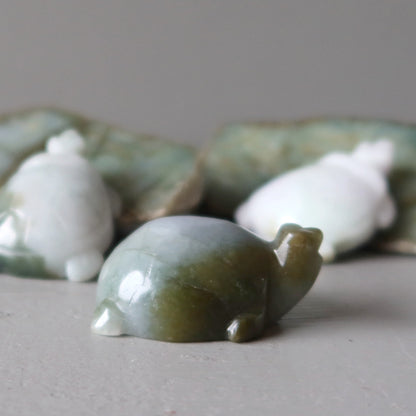 Jade Turtle Burmese Green Jadeite Peaceful Life