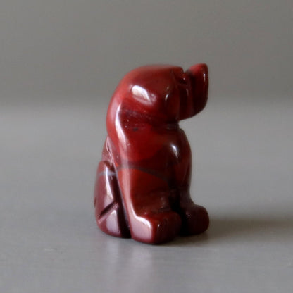 Red Jasper Dog 1" Miniature Animal Loyal Friend