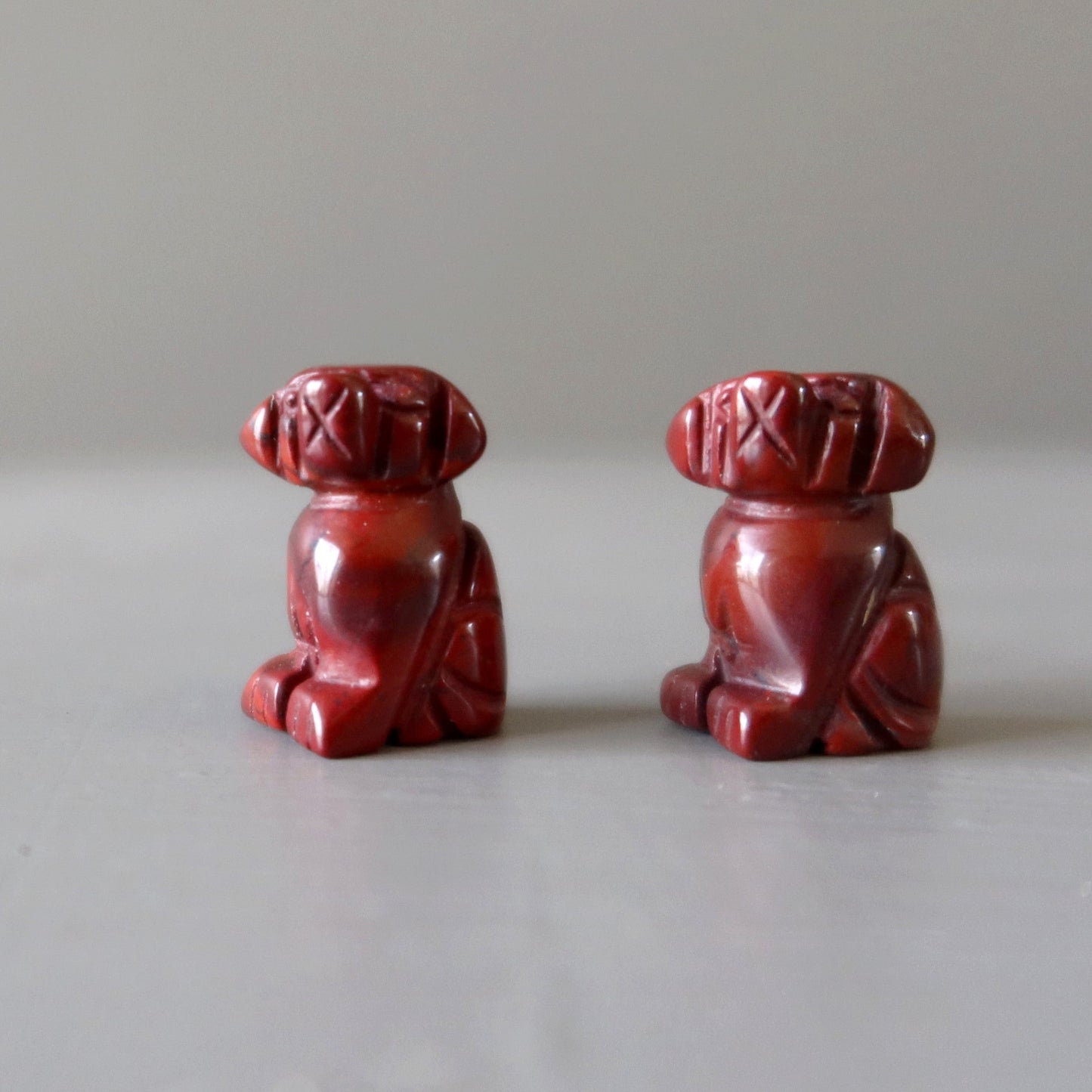 Red Jasper Dog 1" Miniature Animal Loyal Friend
