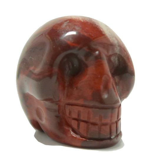 Red Jasper Skull All Smiles Metaphysical Stone Statue