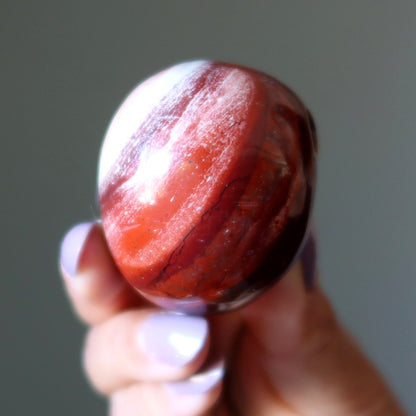 Red Jasper Skull All Smiles Metaphysical Stone Statue