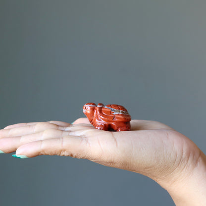 Red Jasper Turtle Sassy Stone Guardian Animal