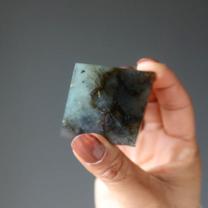 Labradorite Pyramid Wounded Warrior Crystal