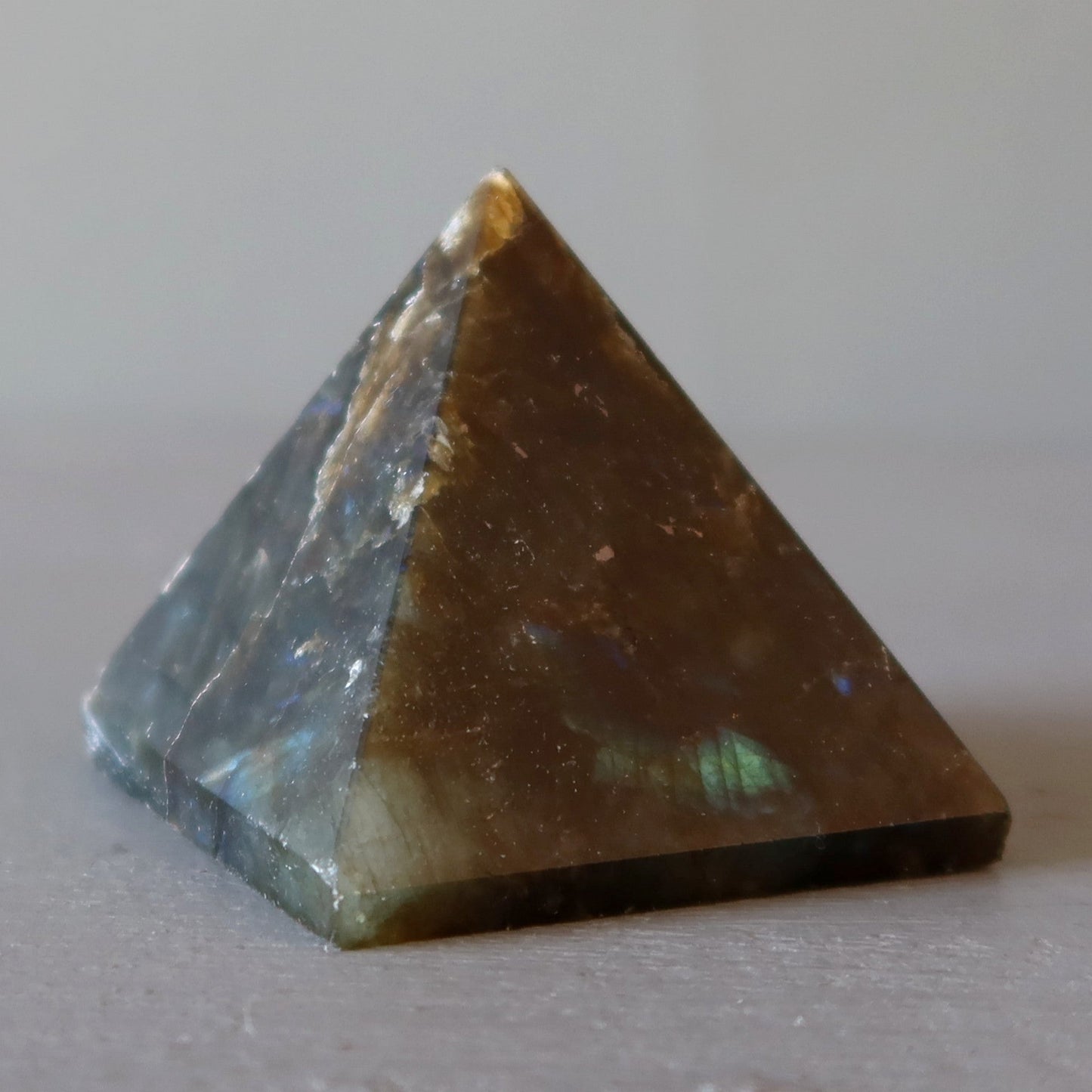 Labradorite Pyramid Wounded Warrior Crystal