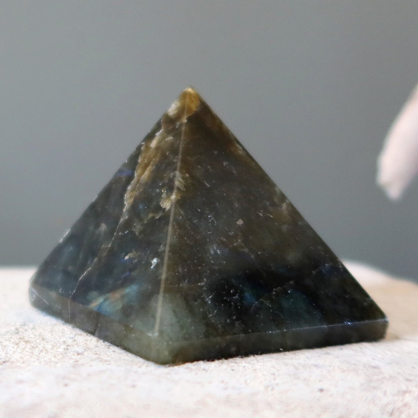 Labradorite Pyramid Wounded Warrior Crystal