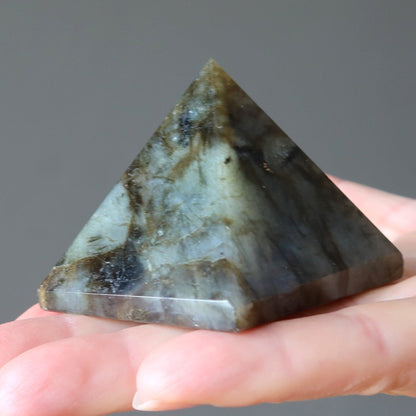 Labradorite Pyramid Wounded Warrior Crystal