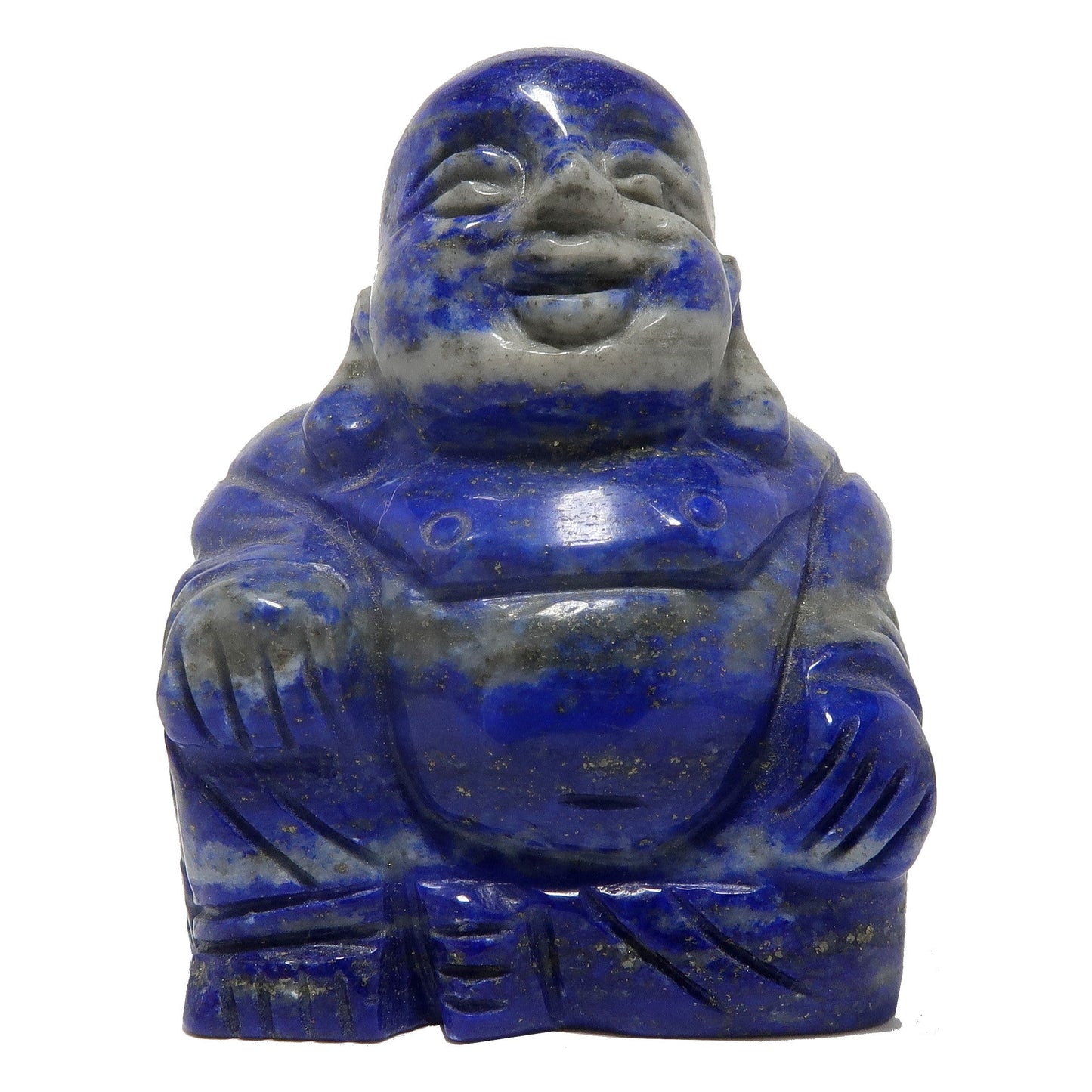 Lapis Laughing Buddha Happiness Crystal God