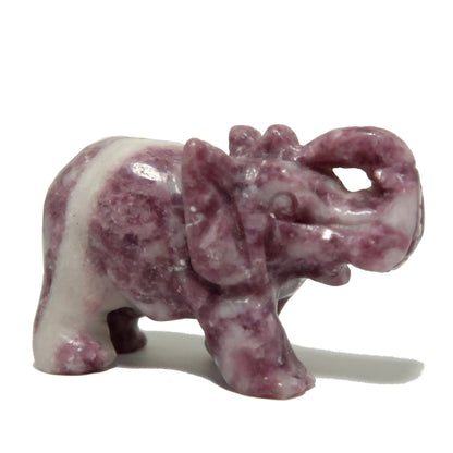 Lepidolite Elephant Purple Crystal My Luck is Looking Up