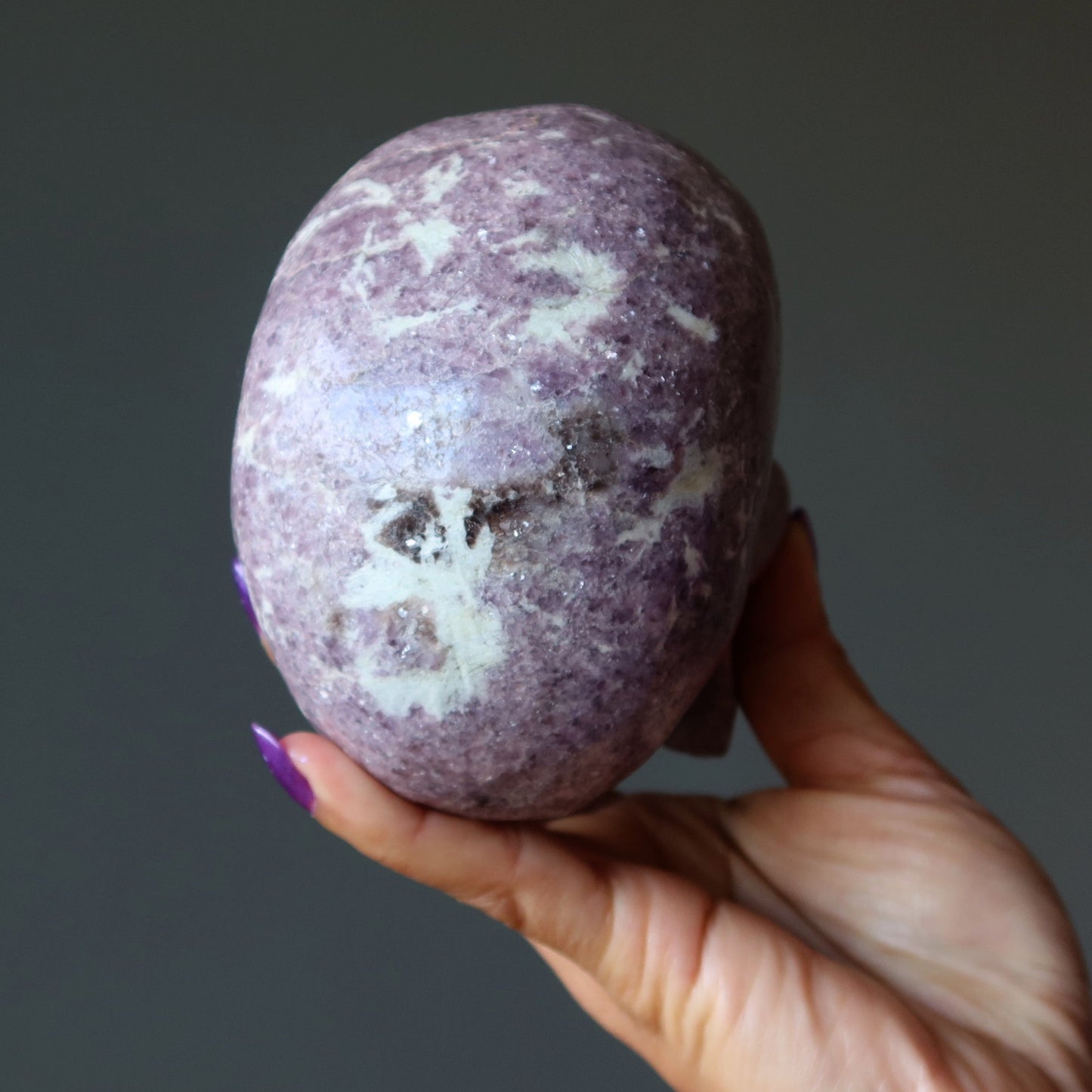 Lepidolite Skull Purple Crystal Spirit Master