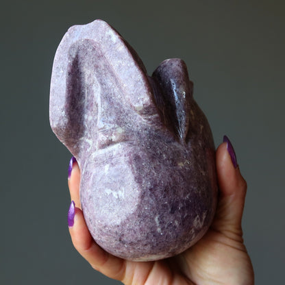 Lepidolite Skull Purple Crystal Spirit Master