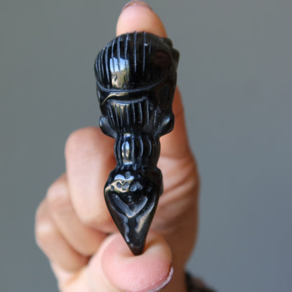 Black Obsidian Dagger Wand Sacrificial Ritual